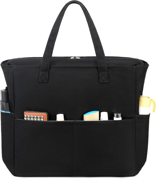 LEDAOU Beach Bag Waterproof Sandproof Women Tote Bag Pool Bag with Zipper for Gym Grocery Travel with Wet Pocket