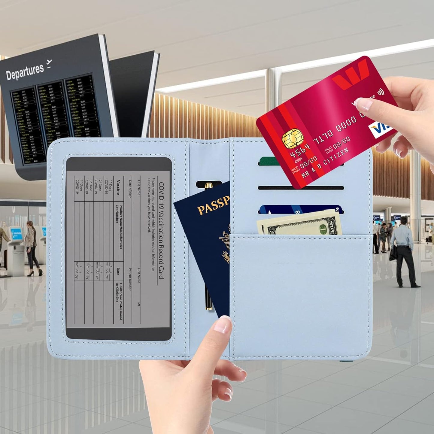 ZOPPEN Passport Holder Wallet, Passport Cover Travel Wallet Women Travel Essentials Accessories Document Organizer Travel Must Haves Rfid Blocking Cover Case for Women and Men, Lavender