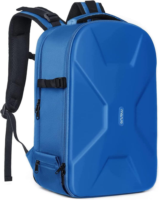 MOSISO Camera Backpack, DSLR/SLR/Mirrorless Photography Camera Bag 15-16 inch Waterproof Hardshell Case with Tripod Holder&Laptop Compartment Compatible with Canon/Nikon/Sony, Royal Blue