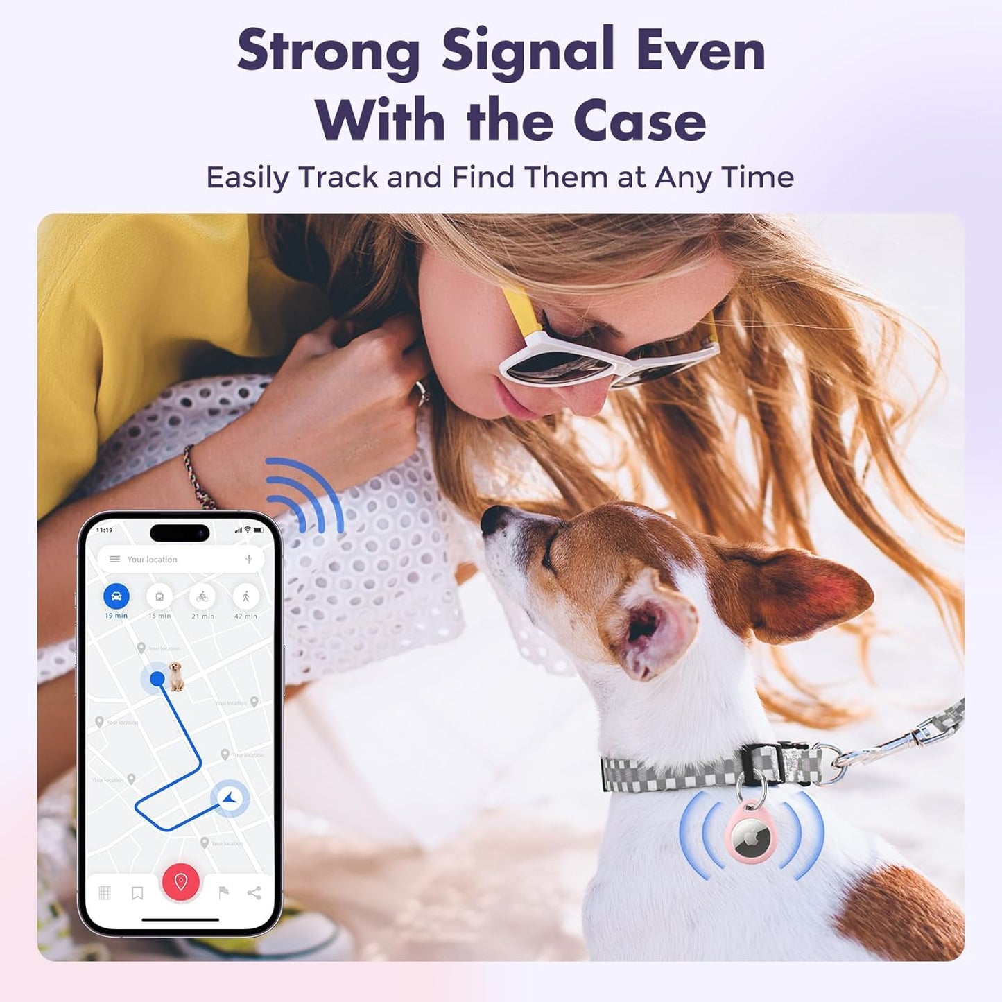 UNBREAKcable 4 Pack Macaron Colored for Apple AirTag Holder [Hold Air Tag Securely] [Easy to Install] Protective Case Waterproof TPU Shell with 304 Stainless Steel Key Ring Keychain