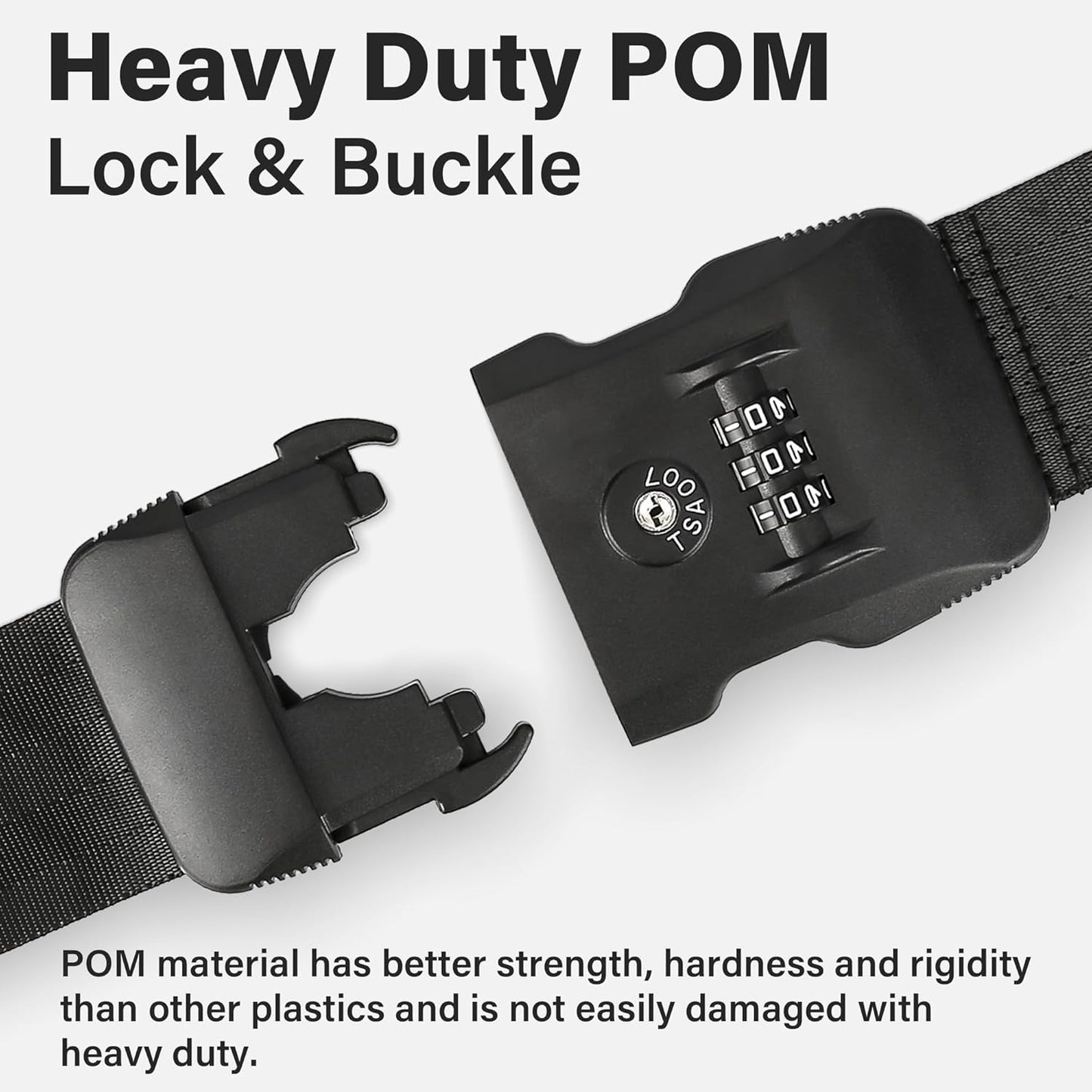 Luggage Straps, TSA Approved Luggage Strap Belt with Combination Lock for Suitcases, 2 Pack Heavy Duty Adjustable Black Cross Suitcase Straps with Name Tags for Travel, Carry On Bags, Protect