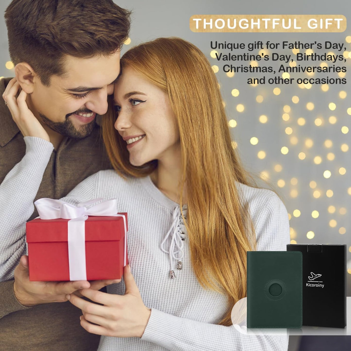 Airtag Passport Holder for Men Women Travel, Real Leather Passport Wallet, Handmade Passport Cover Case with Airtag Slot, Travel Must Haves Essentials Accessories Birthday Gifts (Crazy Horse, Green)