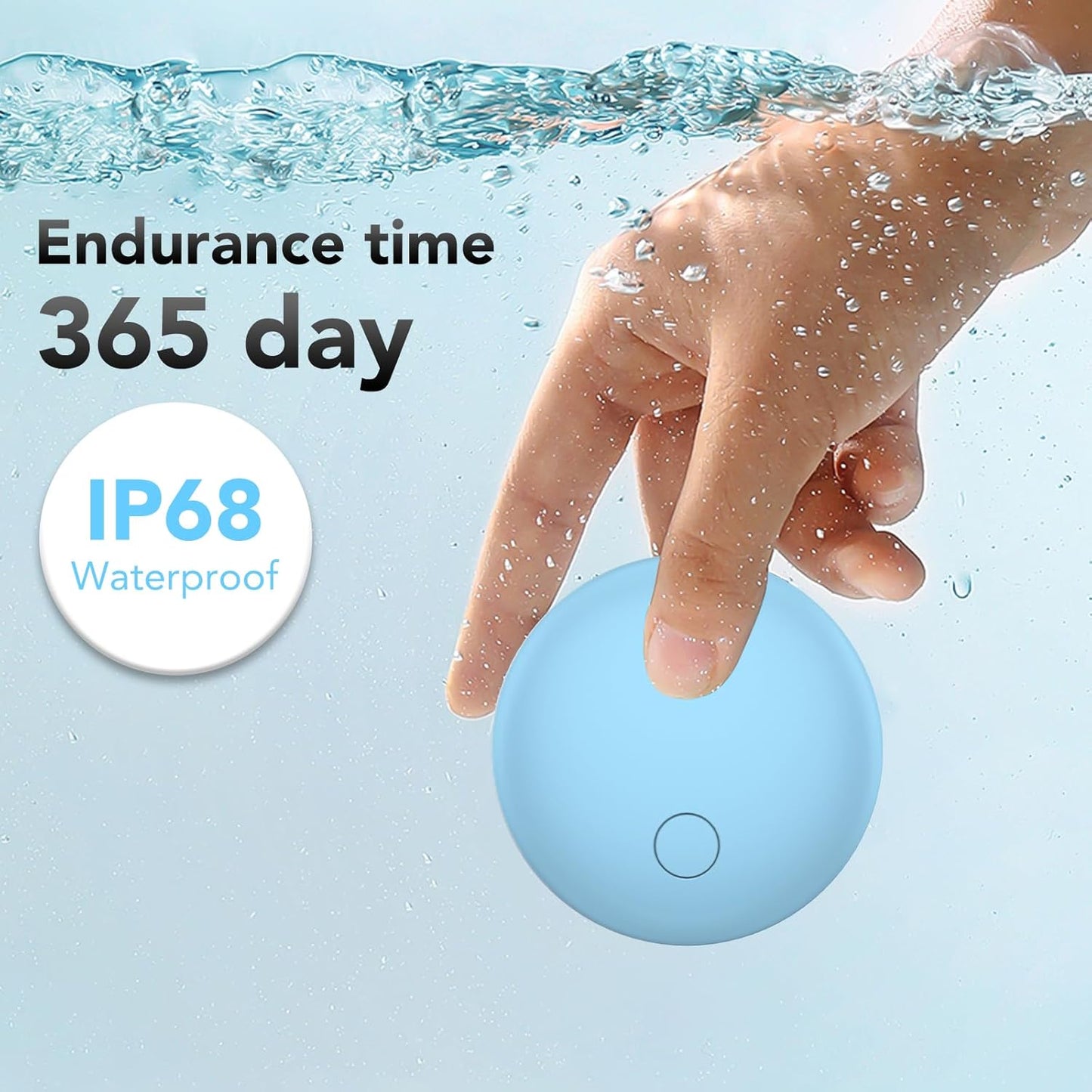 Air Tags Tracker 2-Pack, Item Finders Work for Apple Find My APP(iOS Only) Tracker Tags for Keys, Luggage, Backpack etc,Replaceable Battery, IP67 Waterproof with Holder Keychain,Sky Blue and Green