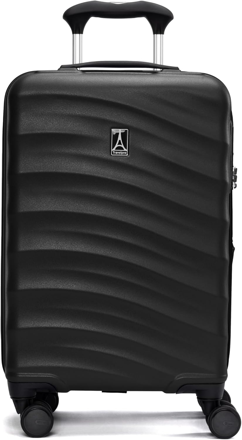 Travelpro Maxlite Air V2 Hardside Expandable Carry on Luggage, 8 Spinner Wheels, Lightweight Hard Shell Suitcase, TSA lock, Black, Compact Carry On 20-Inch