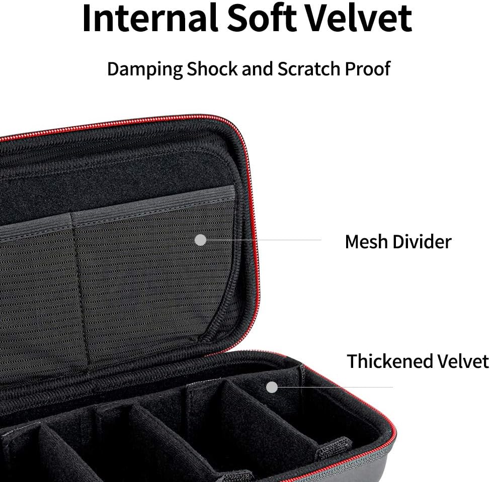 TELESIN Carry Case Waterproof Hard Carrying Bag for GoPro Max Hero 13 12 11 10 9 8 7 6 Insta360 X2 X3 X4 X5 GO3 Ace Pro 2 DJI Osmo 360 Osmo Action 5 4 Pocket 3 Battery Charger Strap Mount Accessories