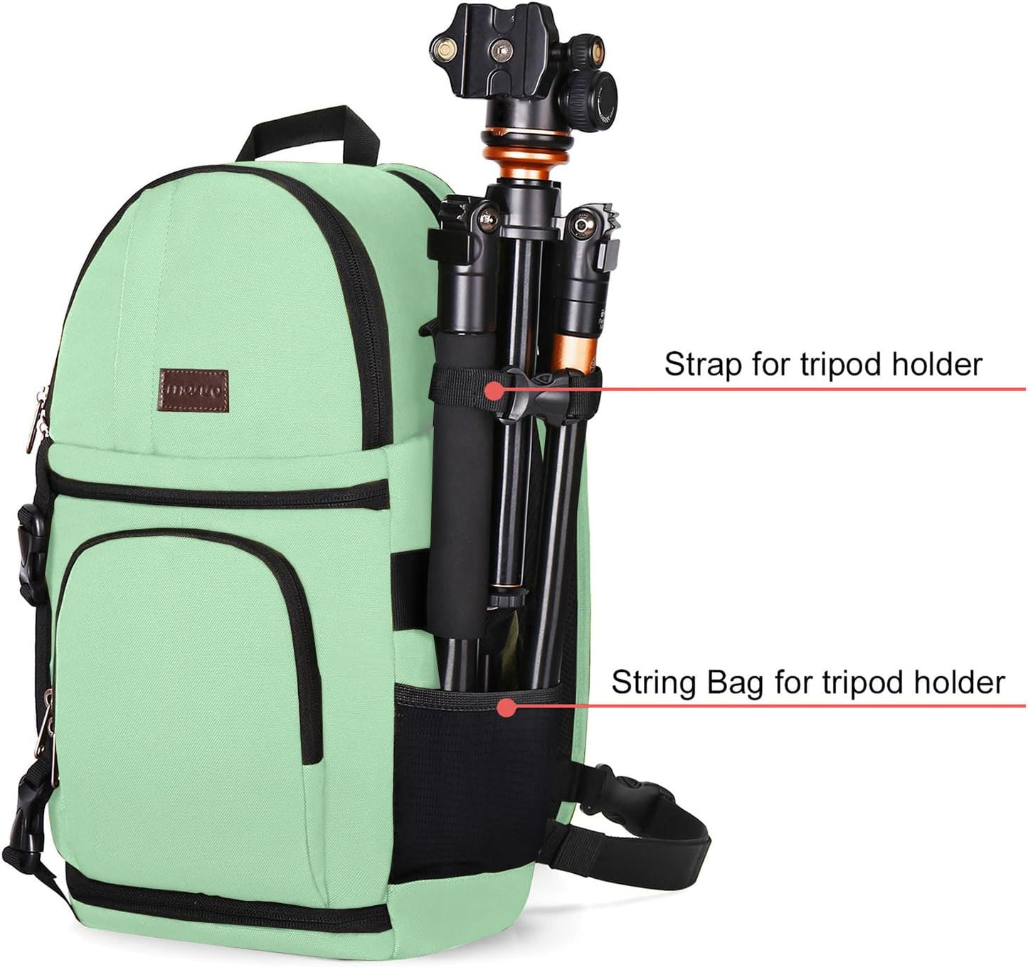 MOSISO Camera Sling Bag, DSLR/SLR/Mirrorless Camera Backpack Case Shockproof Photography Backpack with Tripod Holder & Removable Modular Inserts Compatible with Canon/Nikon/Sony/Fuji