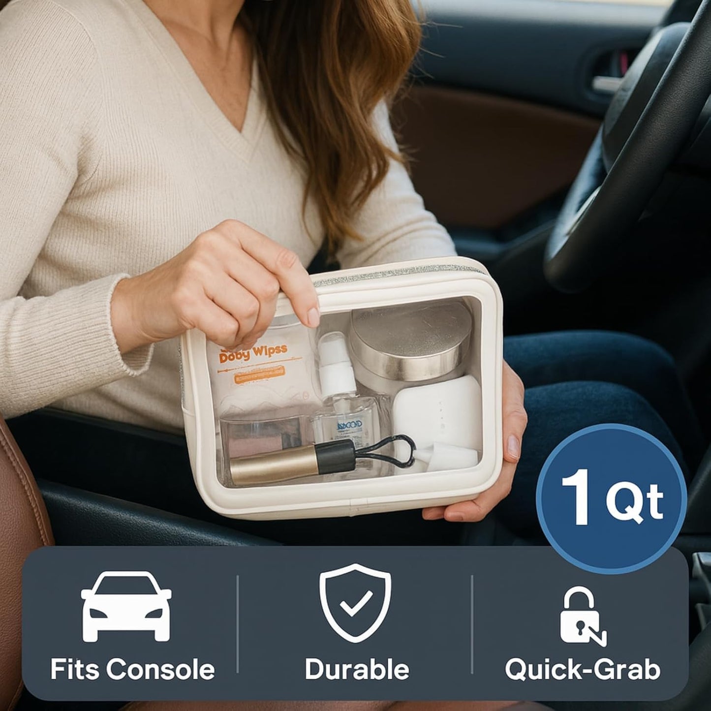 PACKISM TSA Approved Toiletry Bag - Upgrade Color-Edged Clear Makeup Bags, Clear Toiletry Bags For Traveling Fits Various Storage Needs