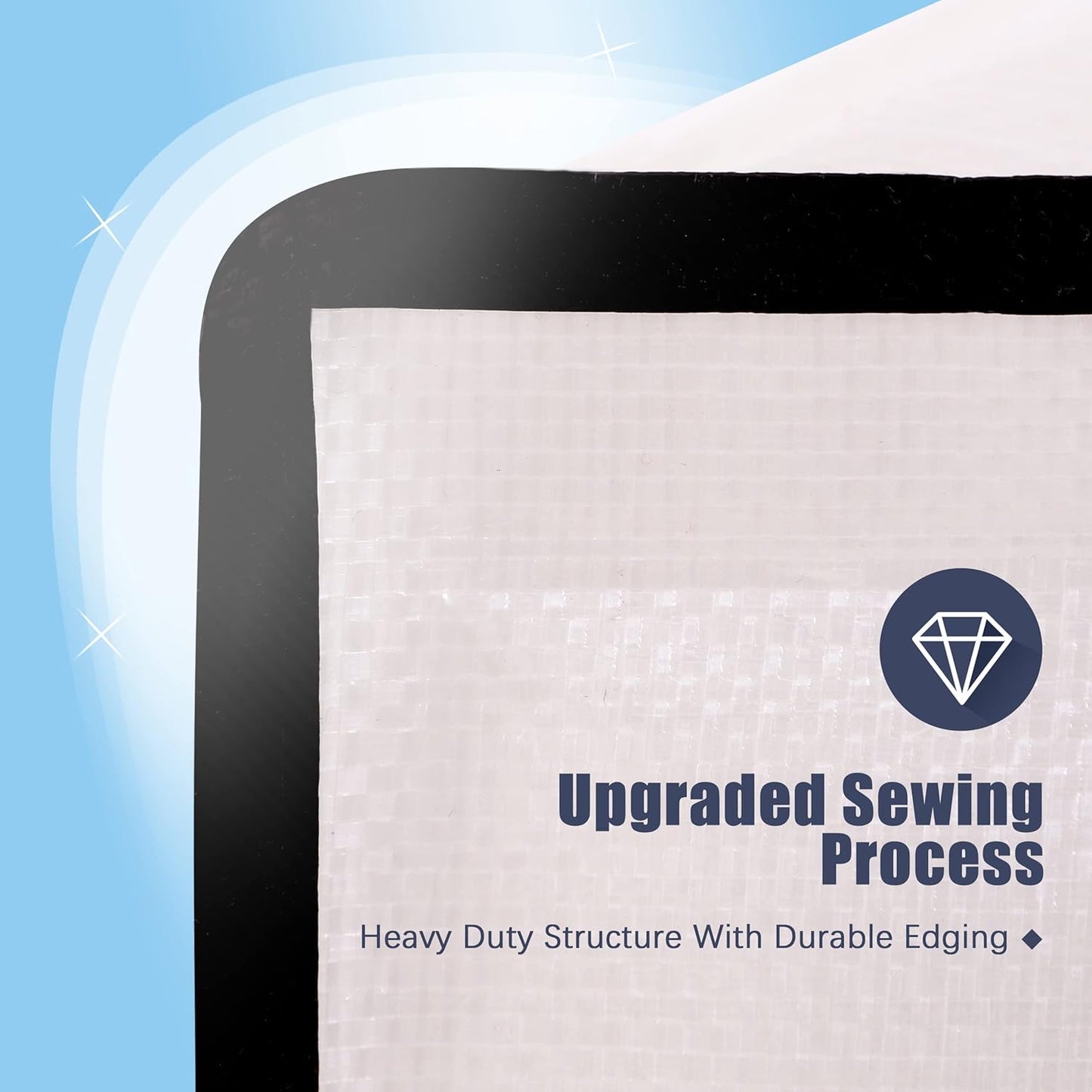 8 Pack Large Strong Moving Bags with Zippers & Carrying Handles - Water-Resistant - Heavy Duty Storage Tote for Space Saving, Fold Flat, Alternative to Moving Box (Semi-Transparent)