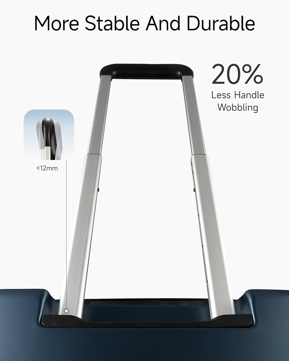 LUGGEX Carry On Luggage 22x14x9 Airline Approved, Expandable Polycarbonate Suitcase with Front Pocket (Brown-Black, 20 Inch, 35L)