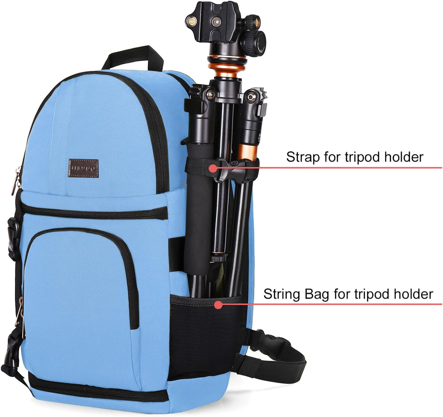 MOSISO Camera Sling Bag, DSLR/SLR/Mirrorless Camera Backpack Case Shockproof Photography Backpack with Tripod Holder & Removable Modular Inserts Compatible with Canon/Nikon/Sony/Fuji