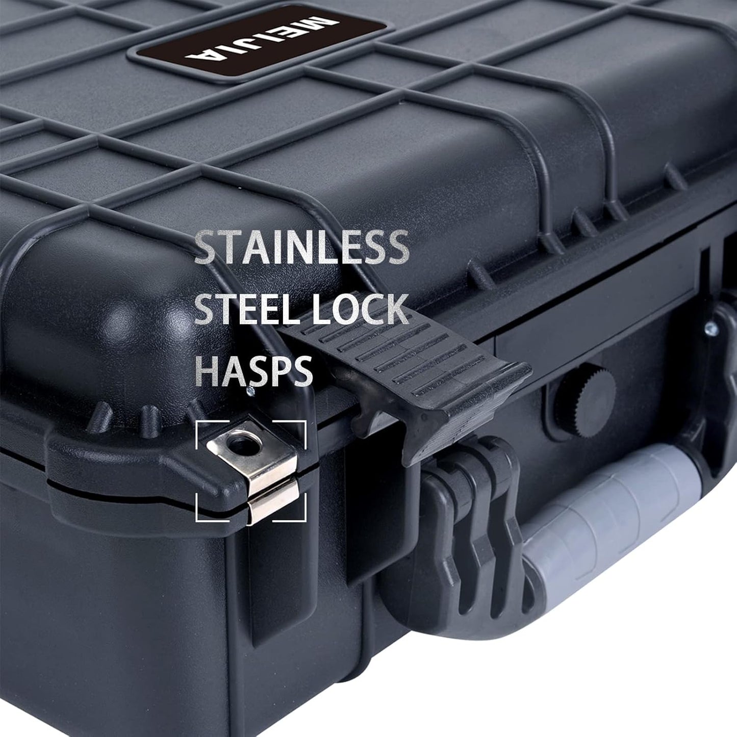 MEIJIA Portable Waterproof Protective Hard Case, Camera Case with Customizable Fit Foam Inserted,Fit Use of Drones,Camera,Equipments, Elegant Black (22.4"X16.73"X8.46")