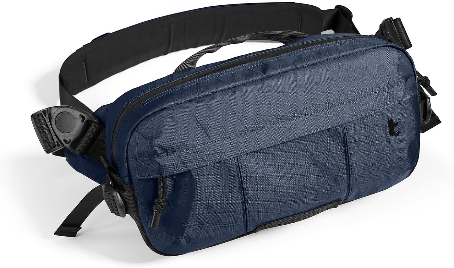 tomtoc 5.5L X-Pac Sling Bag for Nintendo Switch 2, Heavy Duty Crossbody Bag for Men, Water-resistant Carry Chest Daypack Travel Shoulder Pack for Steam Deck OLED, ROG Ally X, iPad mini, Tactical