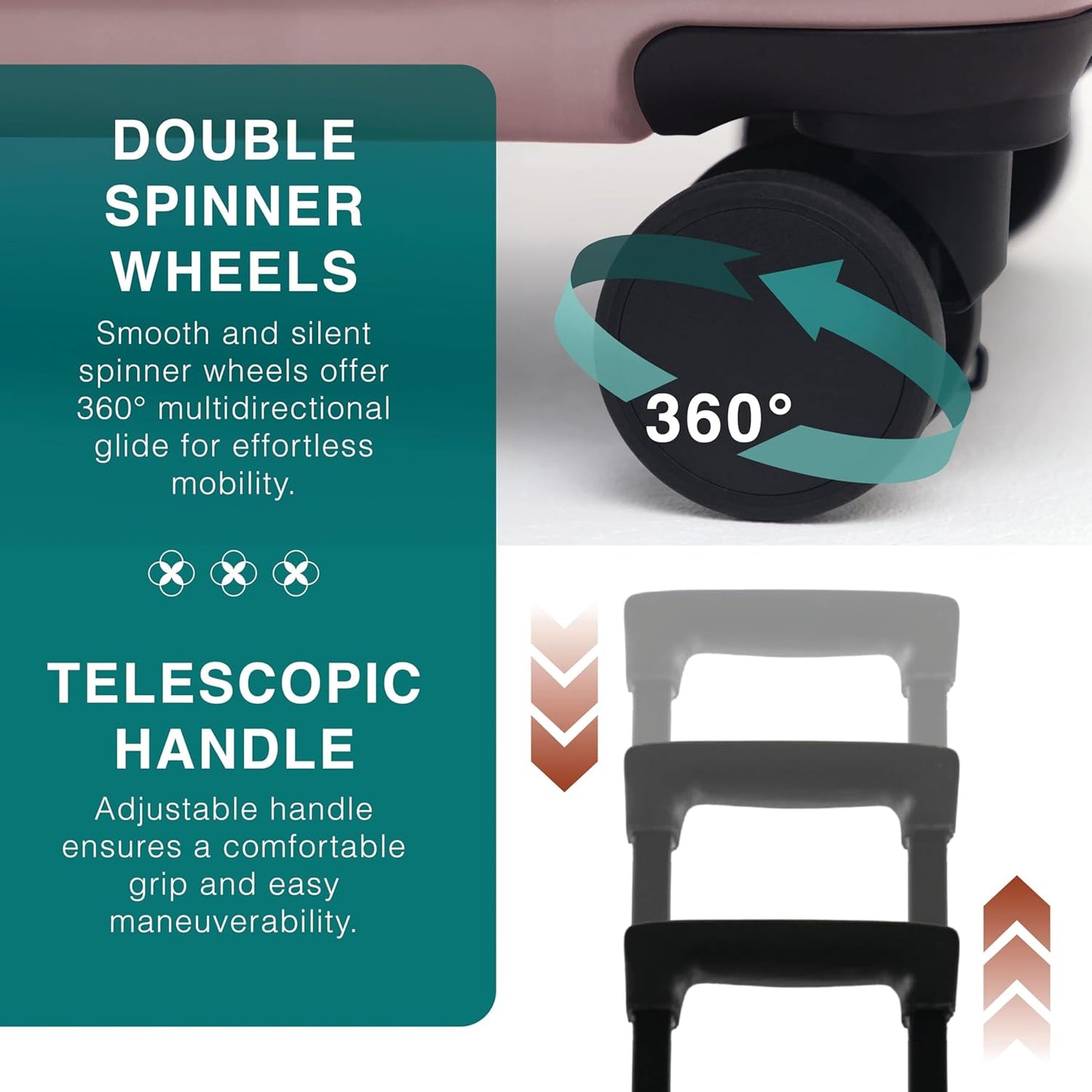 28 Inch Luggage with Spinner Wheels, Hard Shell Suitcase with TSA Locks for Luggage, Travel Large Suitcase, Expandable Hard Shell Suitcases, Pink