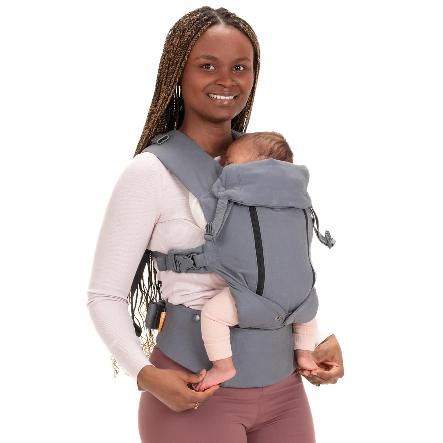Beco 8 Baby Carrier from Newborn to Toddler (7-45lbs) - All in 1 Hybrid Front, Hip and Backpack Style Carrier with Breathable, Cooling Mesh - Dark Grey