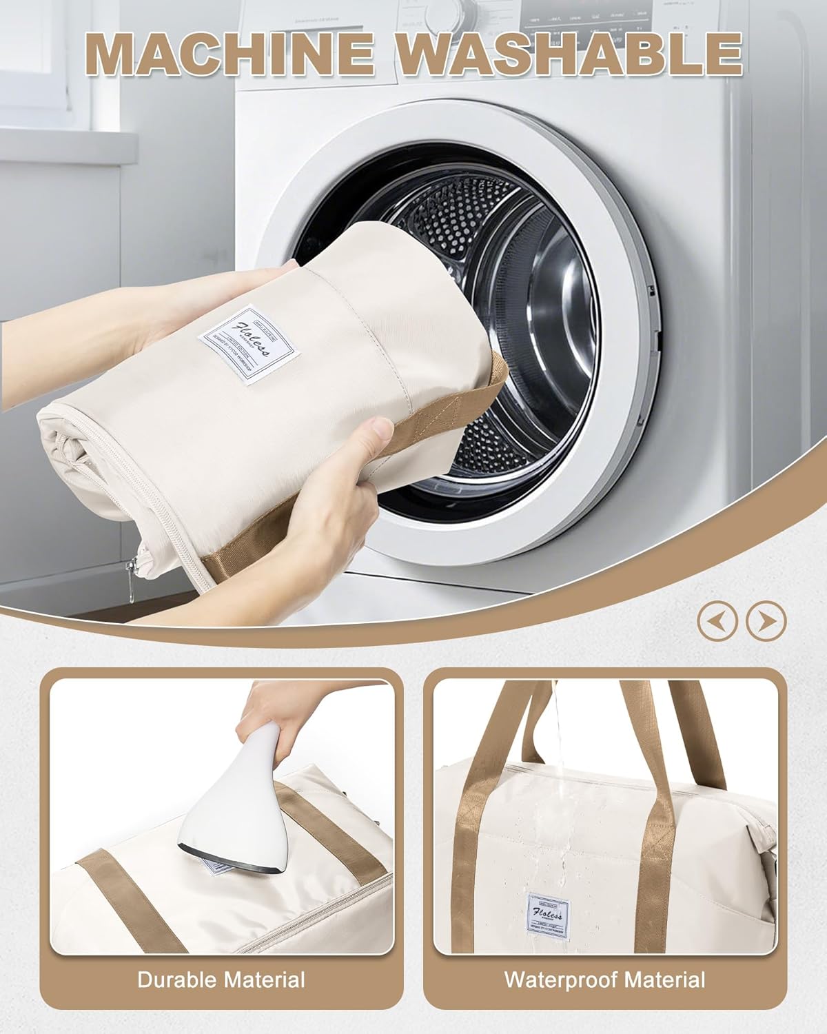 Travel Duffel Bag, Sports Tote Gym Bag, Shoulder Weekender Overnight Bag for Women