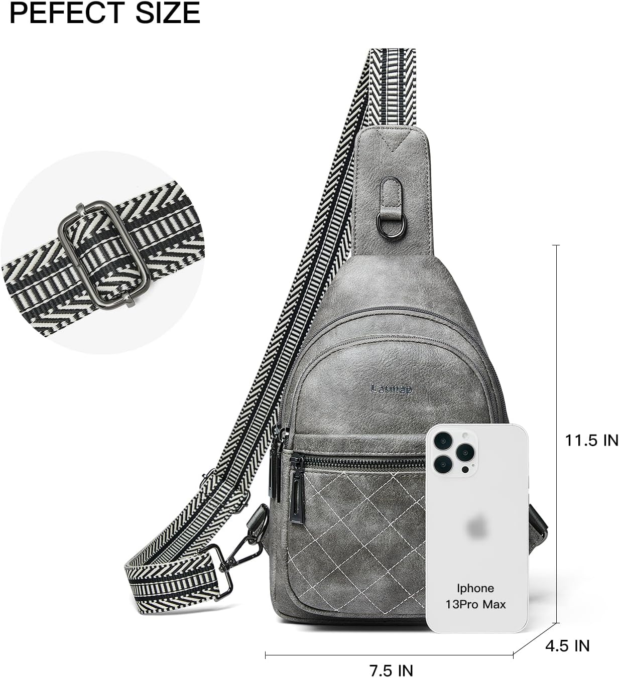 Sling Bag For Women Fanny Pack Crossbody Travel Shoulder Belt Bags Tote Backpack Purse Faux Leather