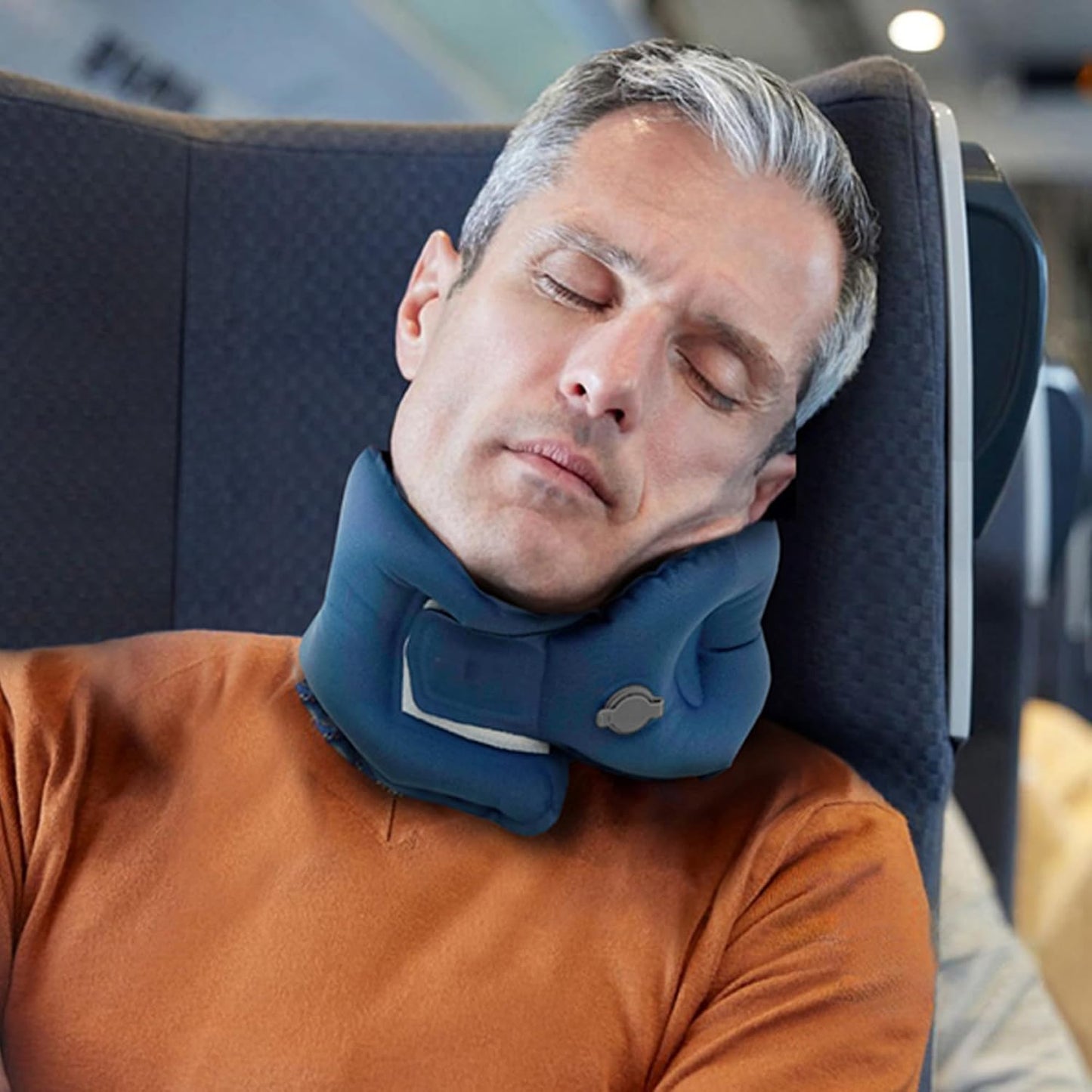 Inflatable Neck Pillow for Traveling on Plane, Inflatable Travel Pillows for Airplanes, Neck Pillow for Long Flight, Blow Up Neck Pillows for Air Travel