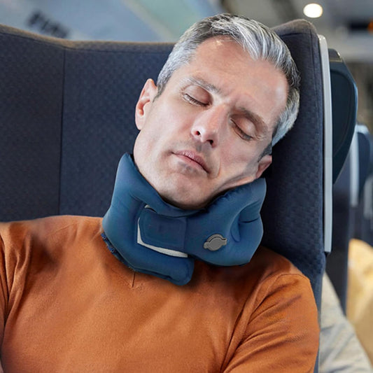 Inflatable Neck Pillow for Traveling on Plane, Inflatable Travel Pillows for Airplanes, Neck Pillow for Long Flight, Blow Up Neck Pillows for Air Travel