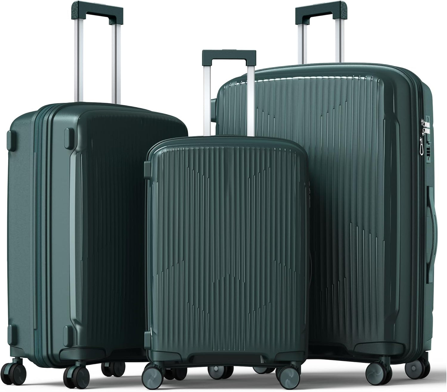 Nazhura Luggage Set, 3-Piece Hardside Suitcase Set, 20-inch Carry On, 24-inch, 28-inch Luggage