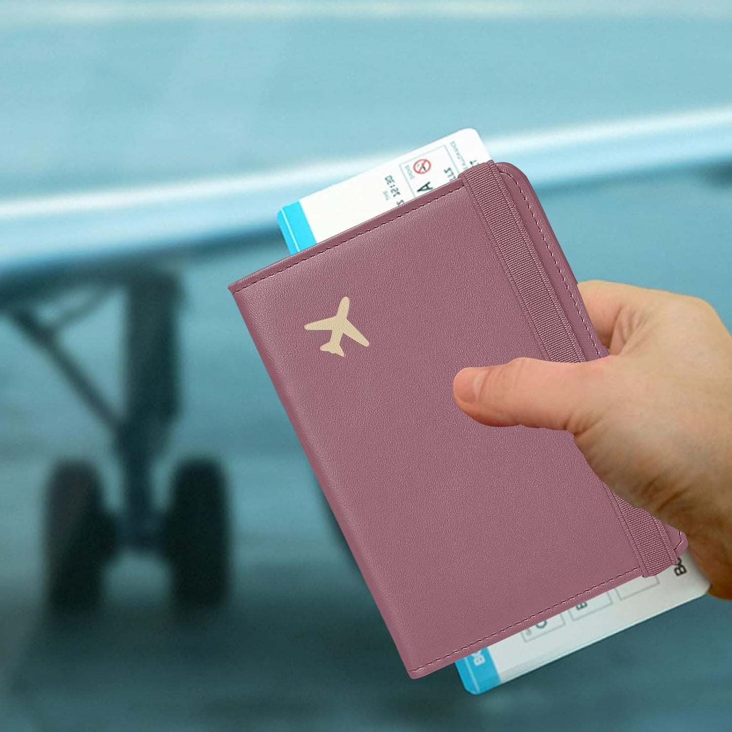 ZOPPEN Passport Holder Wallet, Passport Cover Travel Wallet Women Travel Essentials Accessories Document Organizer Travel Must Haves Rfid Blocking Cover Case for Women and Men, Purple