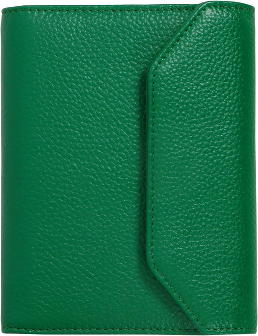 Leather Passport Holder Cover,Passport Book Holder,Rfid Blocking Travel Wallet Protect Your Card Security,Travel Document Organizer for Men Women,Airport Essentials Gift (Green)