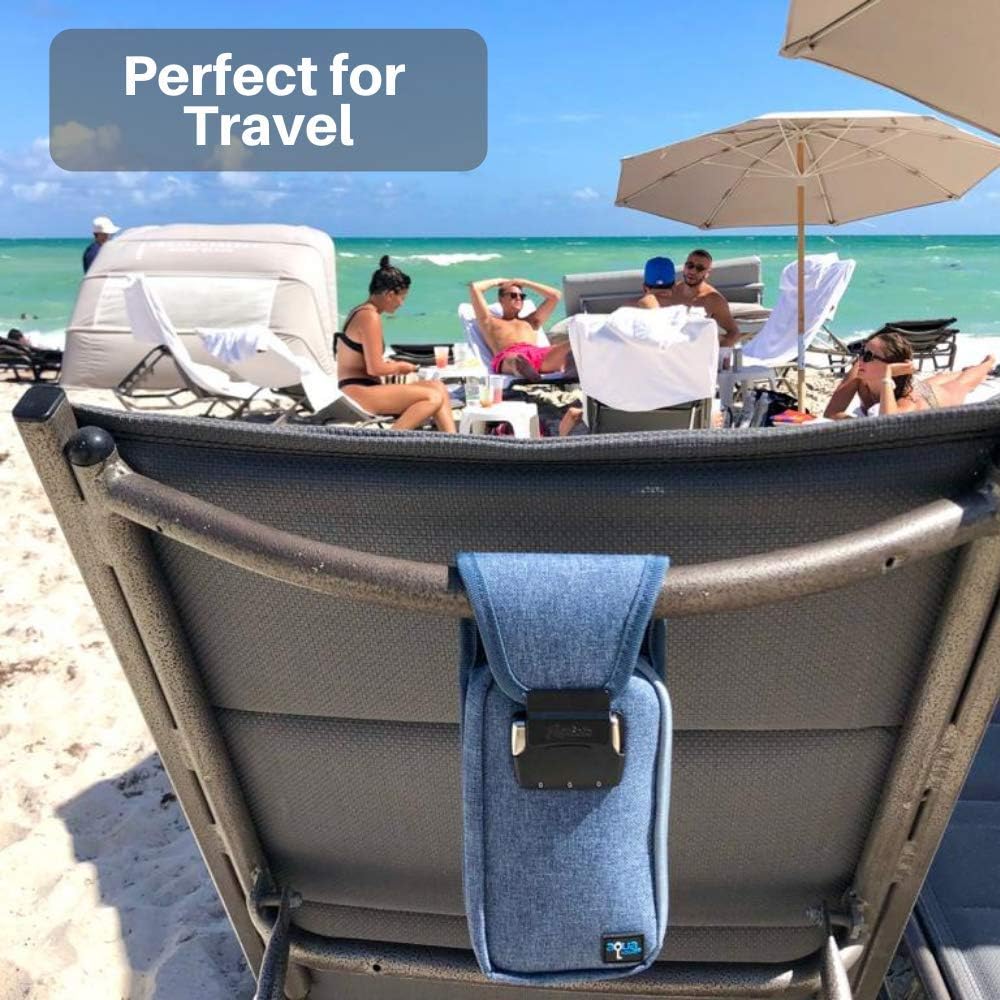 Aquavault | Flex Safe | Beach Chair Vault | Anti theft combination lock | 3 Digit Programmable lock | Water resistant, Slash Resistant and RFID Blocking (Grey)
