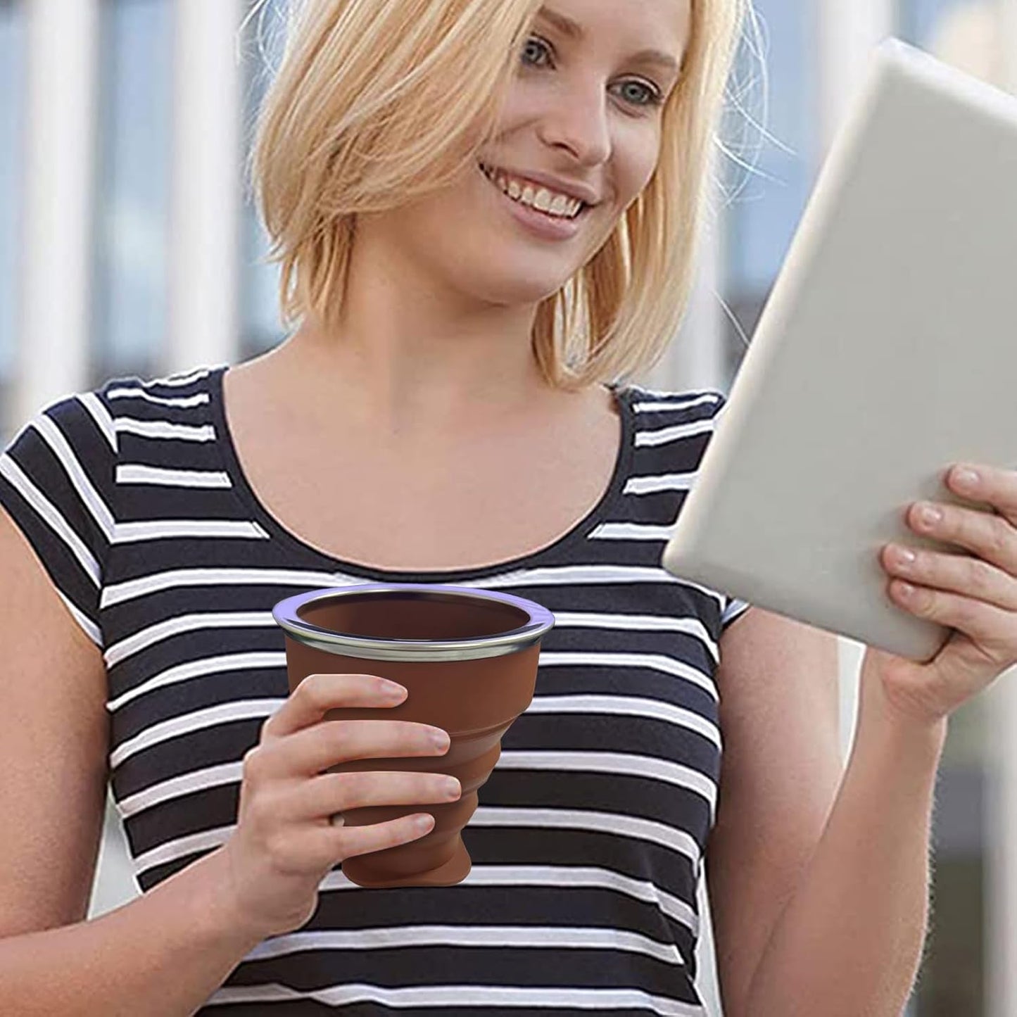 200ML Collapsible Cup- Silicone Foldable Expandable Folding Drinking Cup -Reusable Portable Mugs-Cup For Travel, Camping, Hiking, Holiday Vacation, Outdoor Sports Coffee