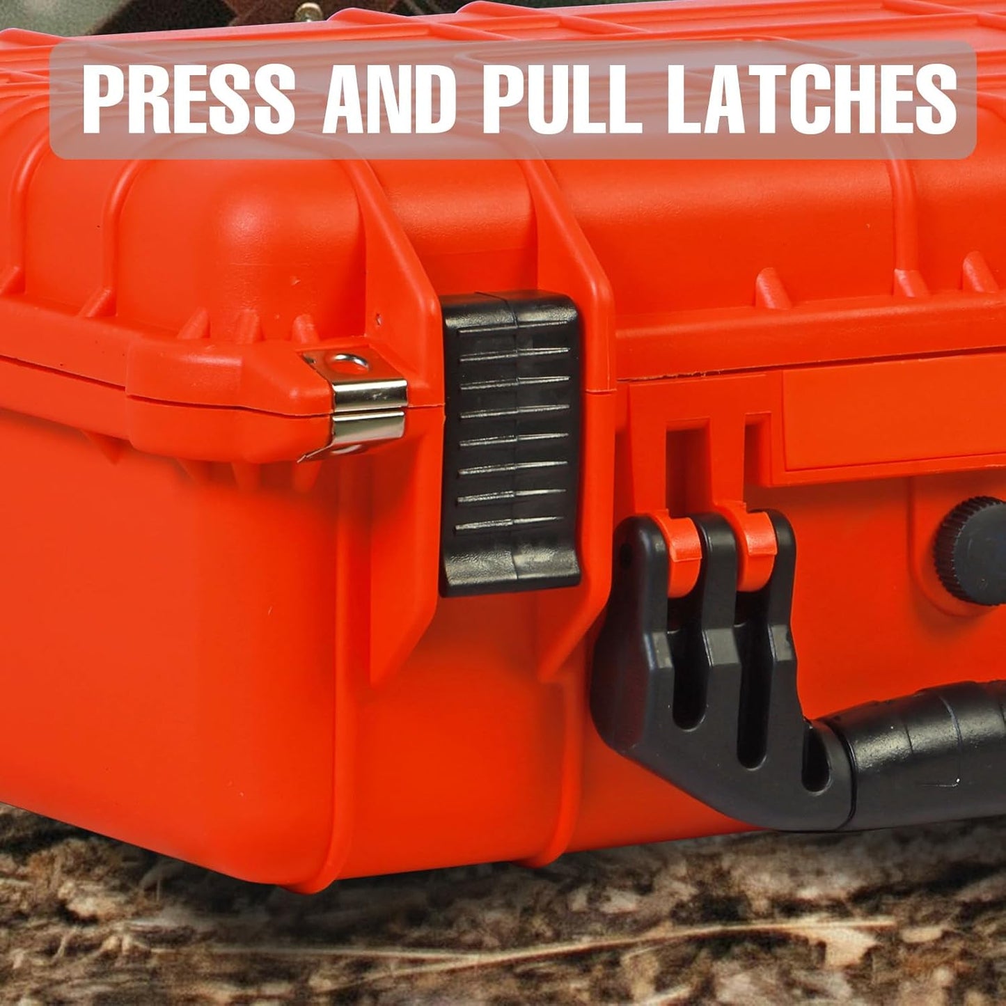 16x 12.8x 6.8 Inch Hard Case, Portable Weather Waterproof Protective Camera Case with Customizable Foam, Fit Use of Drones, Camera, Equipments, Orange