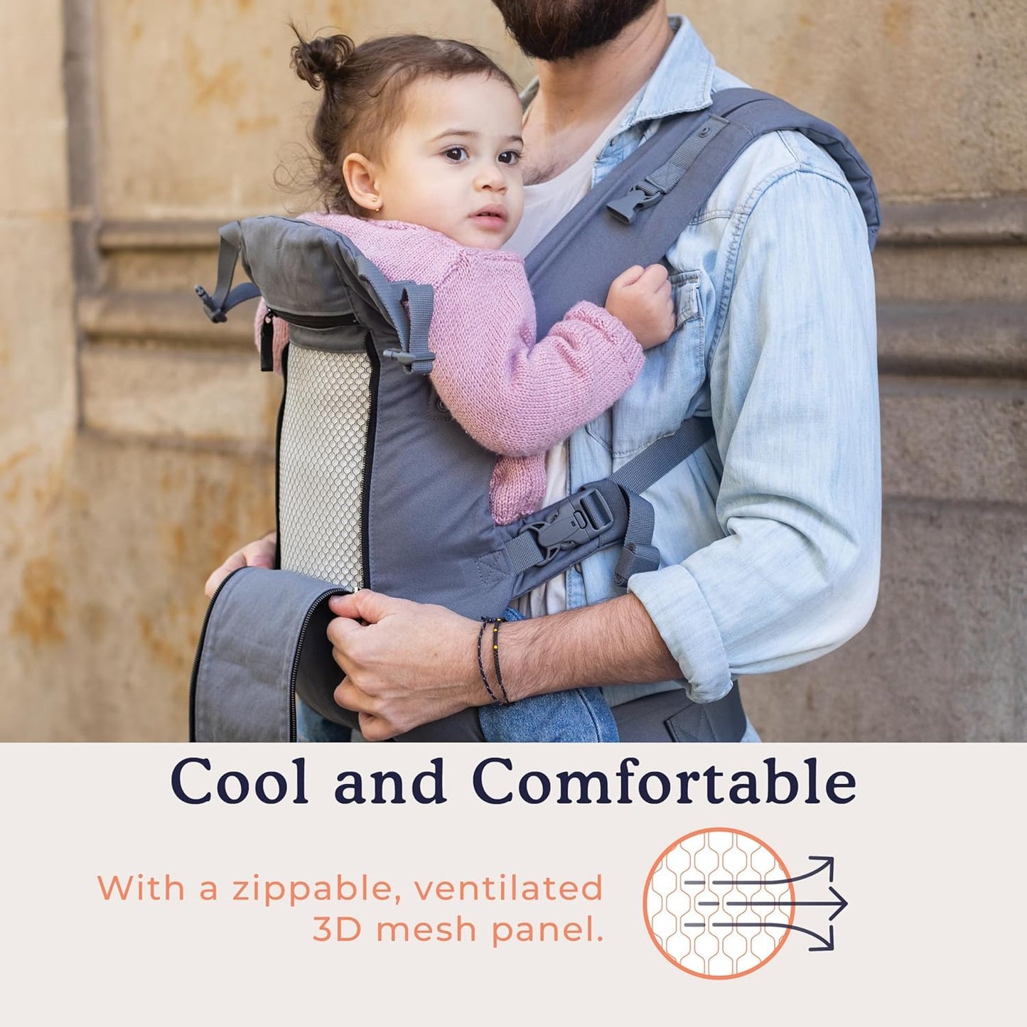 Beco 8 Baby Carrier from Newborn to Toddler (7-45lbs) - All in 1 Hybrid Front, Hip and Backpack Style Carrier with Breathable, Cooling Mesh - Iris