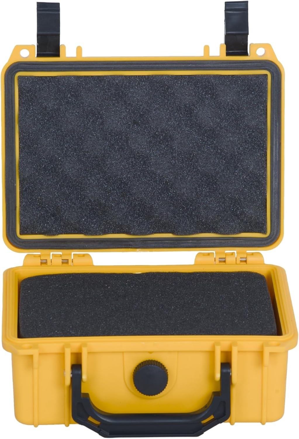 MEIJIA IP67 waterproof hard compact case,Customizable Fit Foam,8.12”x6.56”x 3.56”,Fit Use of Drones, Cameras,Equipments,lens (Yellow)