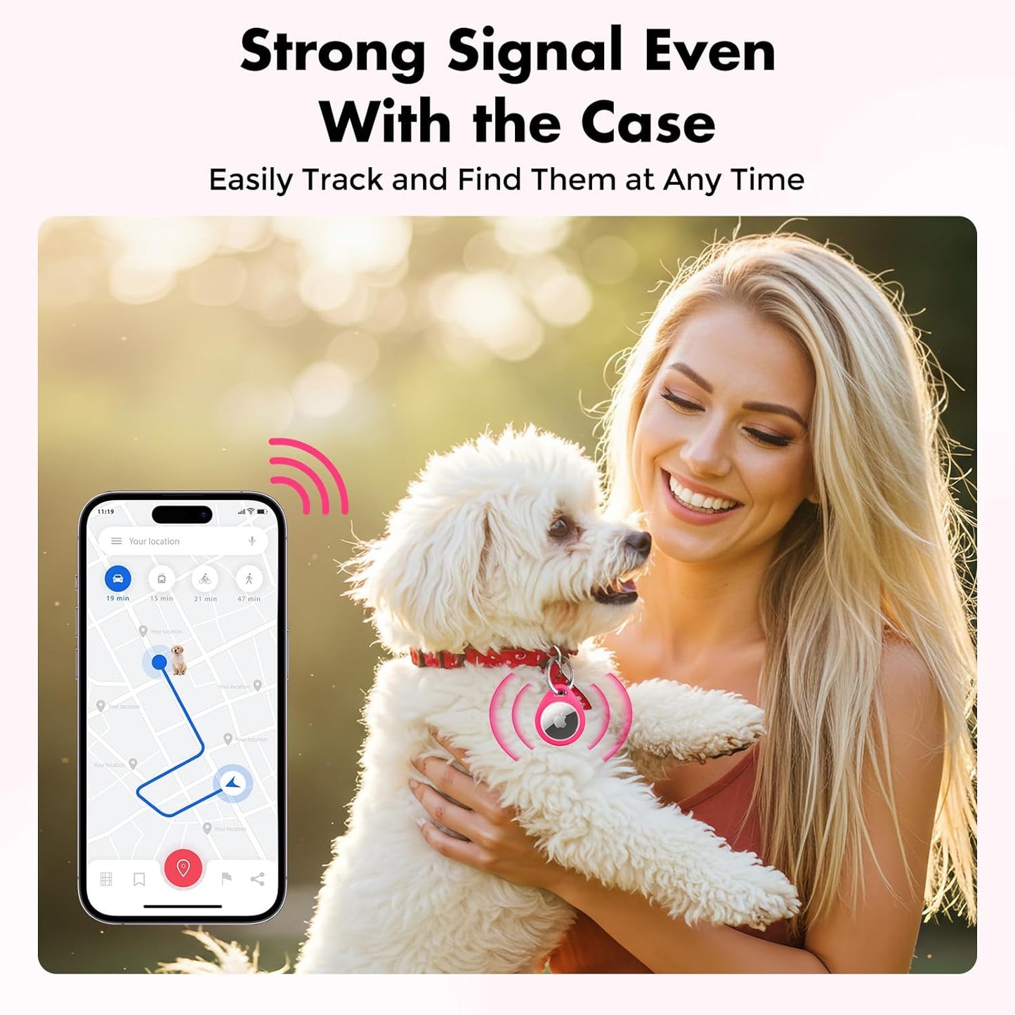 UNBREAKcable 4 Pack Holder for Apple AirTag [Fit Tightly Design] [Hold Air Tag Securely] [Easy to Install] Protective Case Waterproof TPU Shell with 304 Stainless Steel Key Ring Keychain, 4 Color