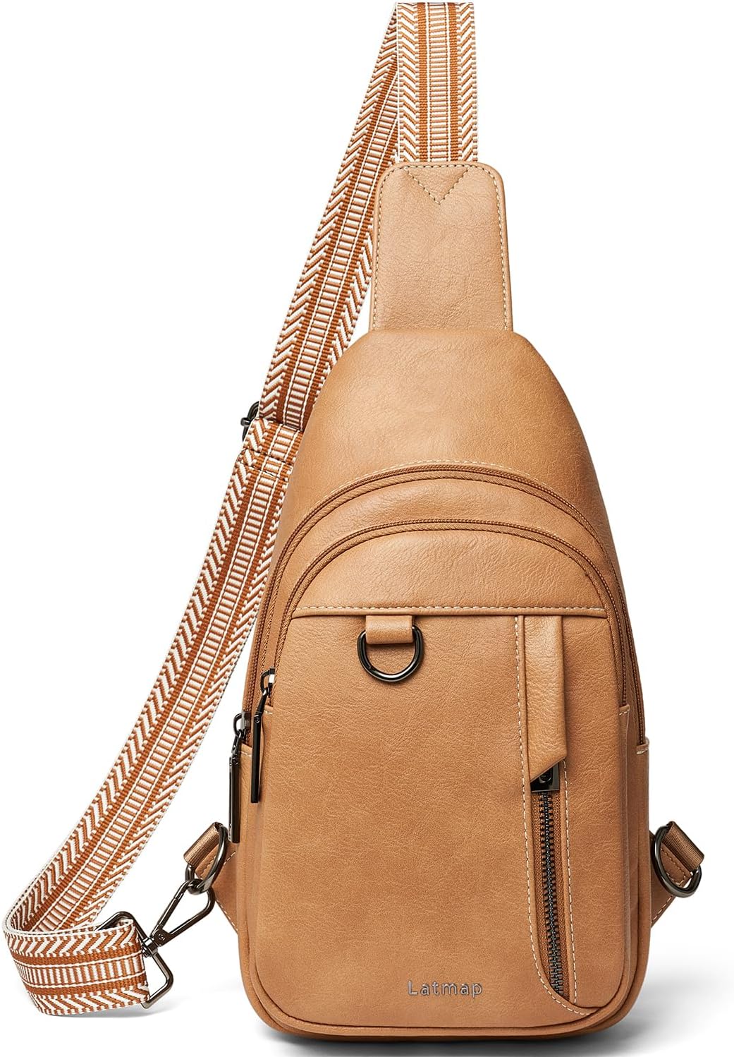 7L Sling Bag for Women Men Leather Small Sling Backpack Daypack Anti Theft Fanny Pack Crossbody Purse Travel