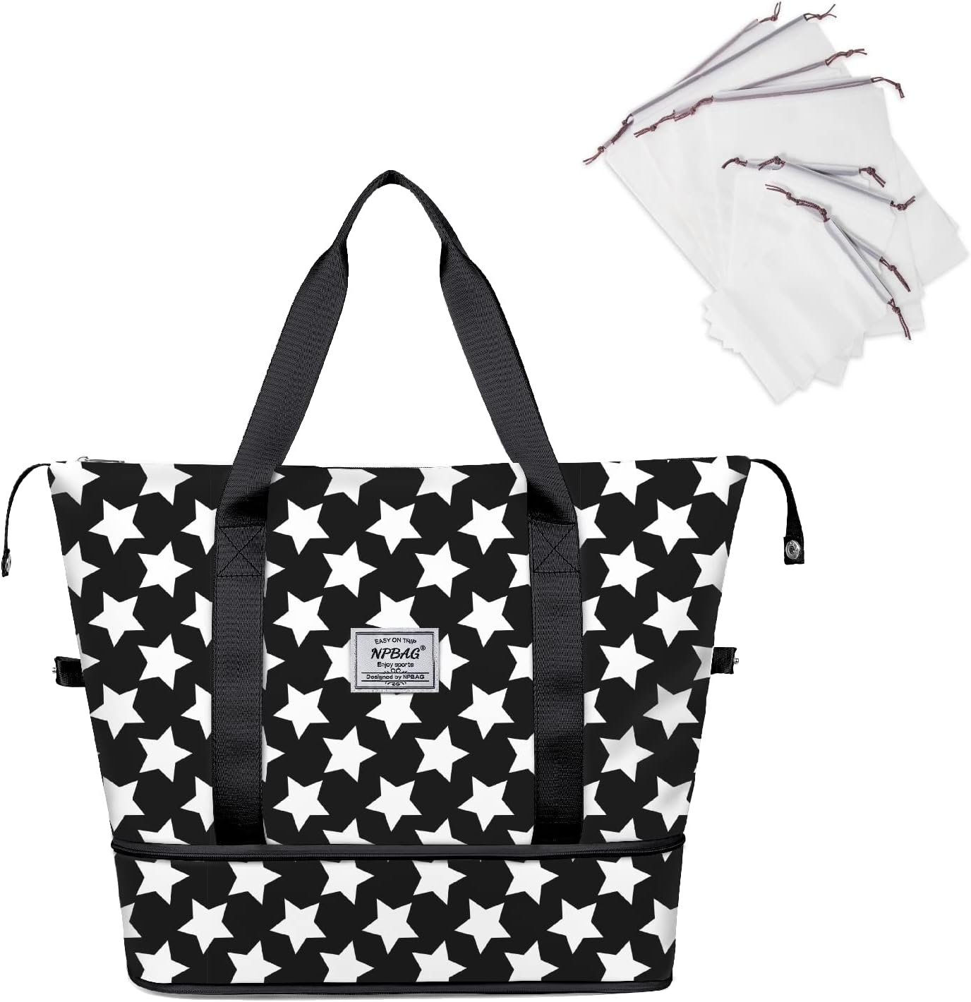 NPBAG Women Travel Duffel, Multi Functional Large Expandable Weekender Carry-on Tote, Gym Workout Overnight Bag, Mommy Hospital Bag for Labor and Delivery