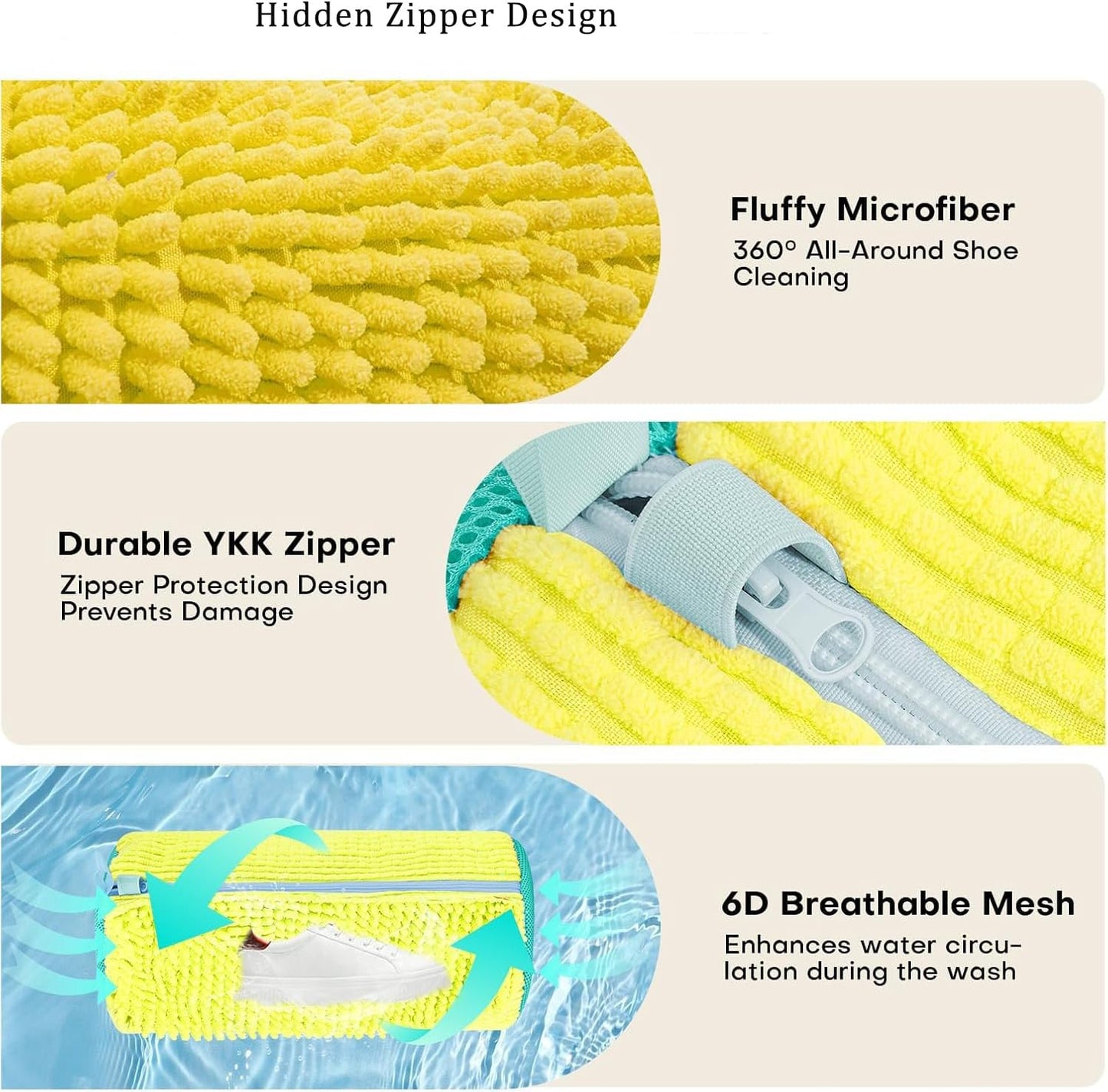 Shoe Laundry Bags for Washing Machine, 4 Pcs Shoe Washing Bag, Laundry Shoe Bag for Washer and Dryer, Reusable Shoe Washing Bags Shoe Washing Machine Bag (Grey-4Pcs)