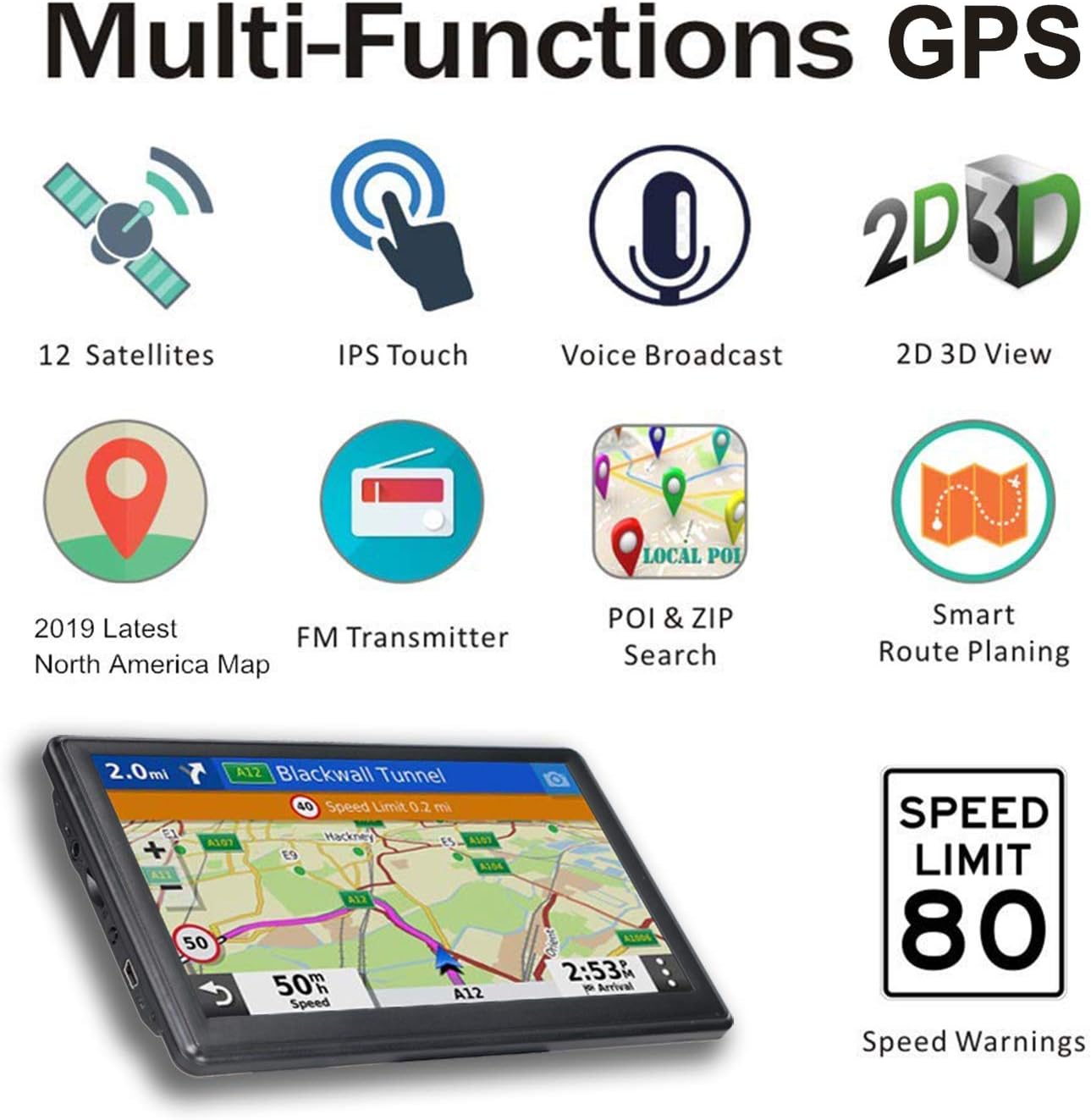 OHREX N700 GPS Navigator for Car Truck RV 2025,Truck GPS Commercial Drivers,Trucker GPS for semi Truck,Free Lifetime Maps Updates,7 inch Touchscreen,Custom Truck Routing,Driver Alerts