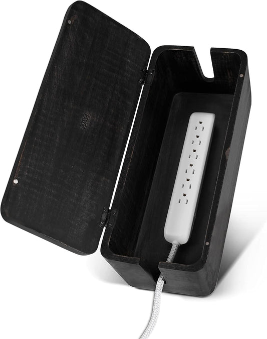 Large Cable Management Box - Cable Organizer Box and Power Strip Box for Electrical Cord Management - Hide Desk Cord and Floor Cables - Wire Storage and Organization for Cords