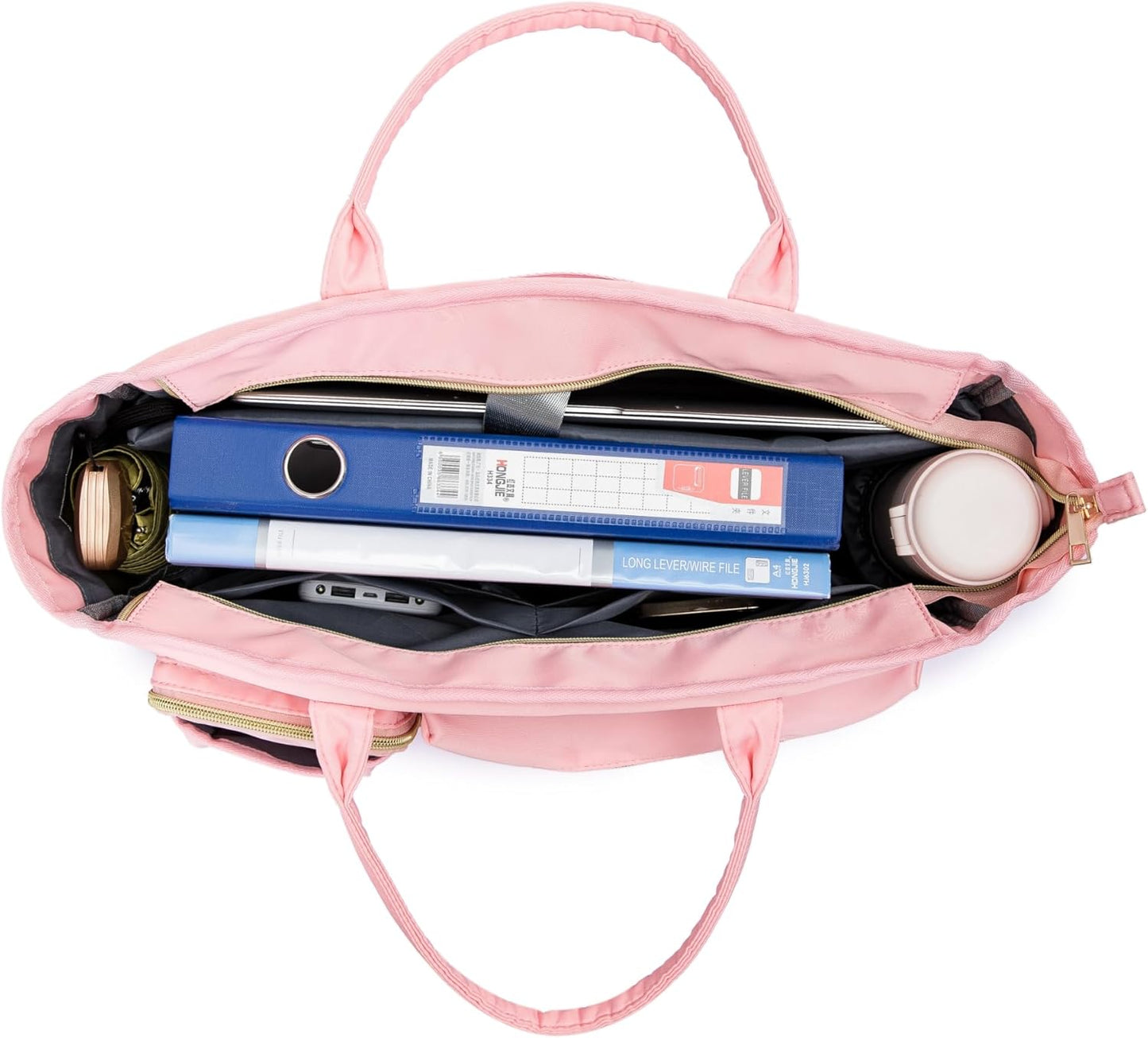 Laptop Tote Bag, Middle Size Computer Messenger Teacher Bag with 15.6'' Padded Laptop Sleeve