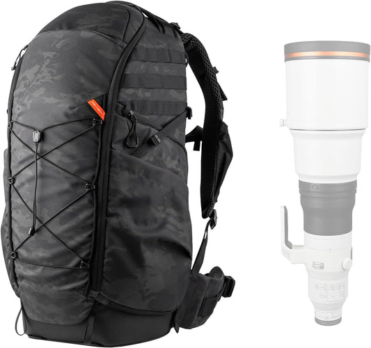 PGYTECH OnePro Super Telephoto Lens Backpack for DSLR and Sony, Nikon, 600/800mm Lens, Professional Photography ST Backpack Canon DSLR with up to 1200 mm, Camera Bag Travel Camera Carrying Case