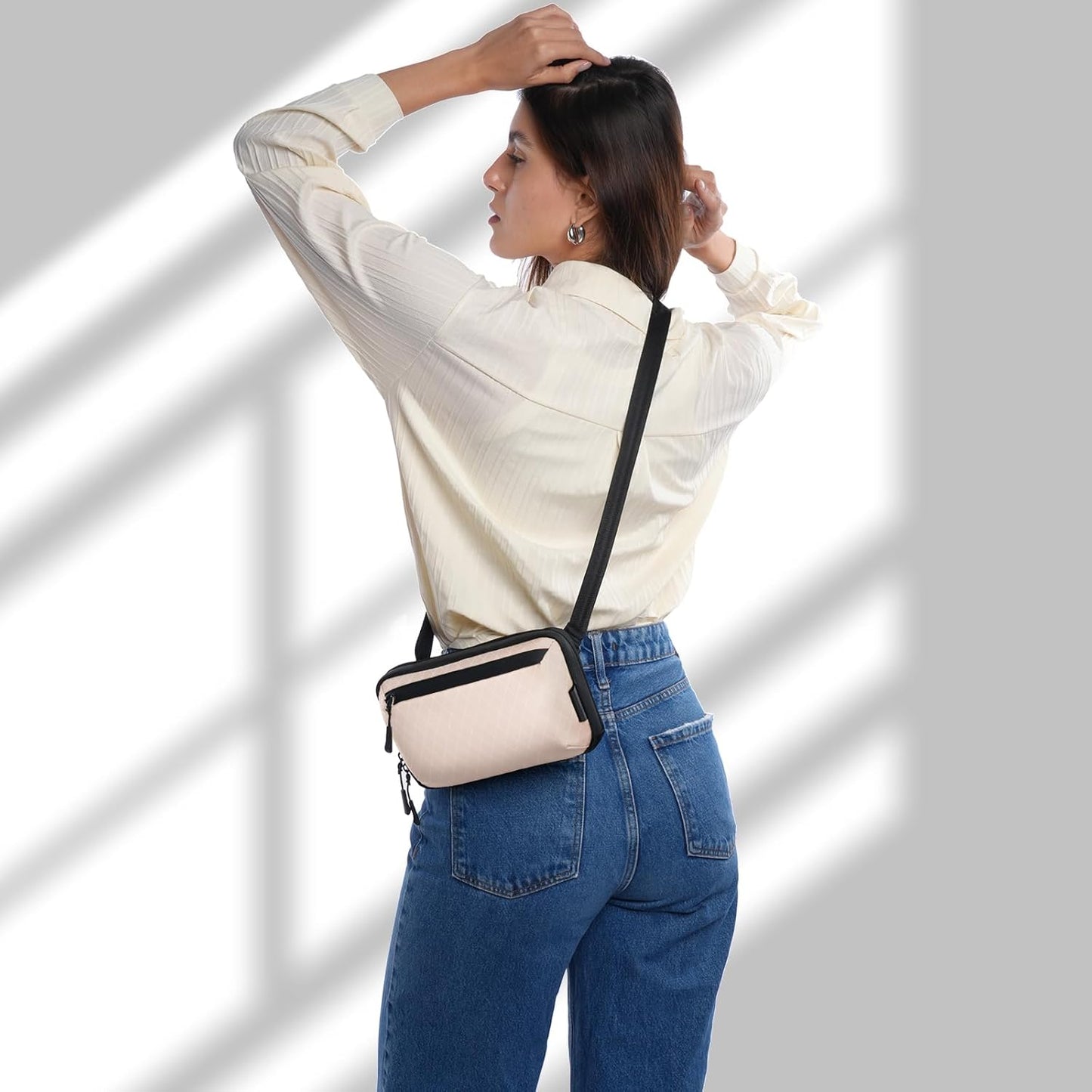 Electronics Organizer Tech Travel Pouch – Waterproof Nylon Diamond Quilted & 900D Travel Case Cable Bag for Cords Chargers