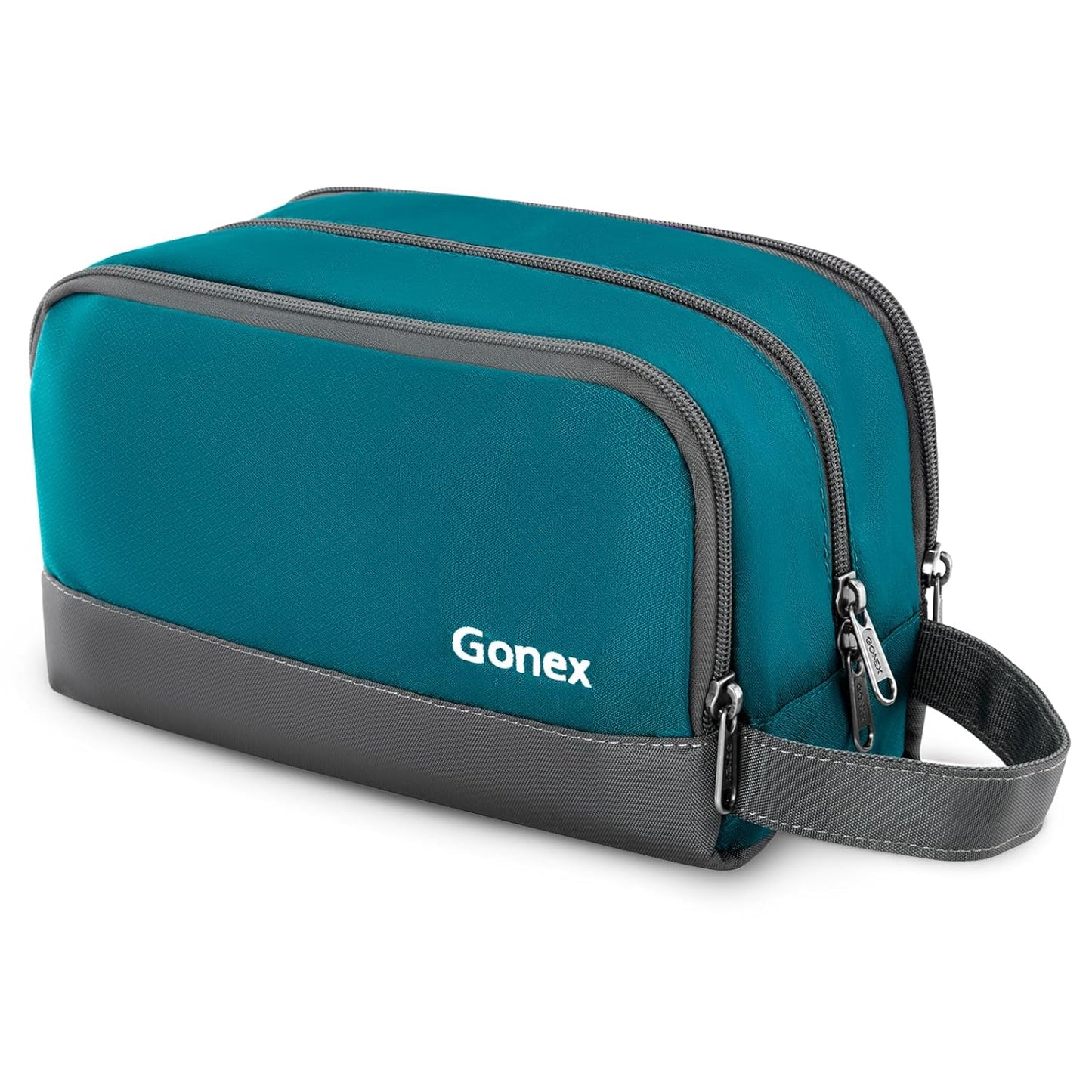 Gonex Travel Toiletry Bag Nylon, Dopp Kit Shaving Bag Toiletry Organizer Peacock Green
