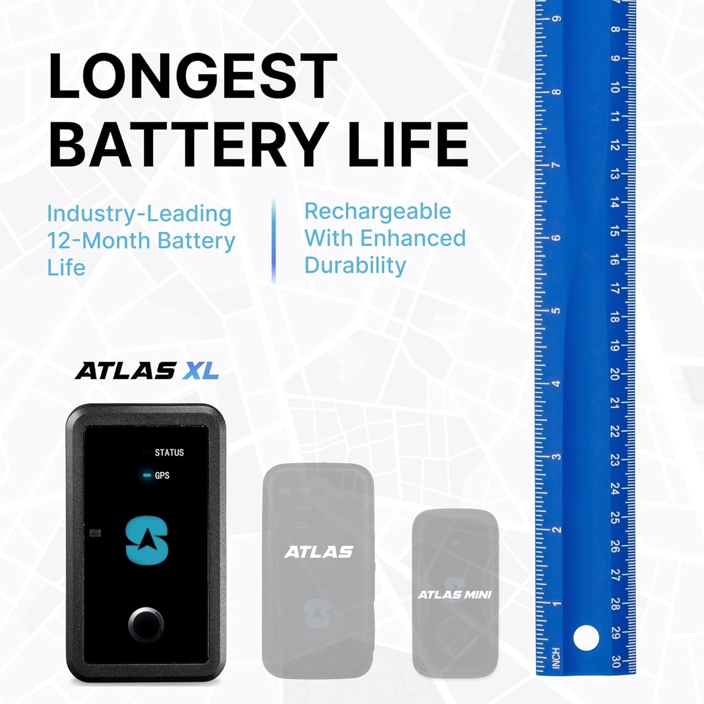 Spy Tec Atlas XL GPS Tracker | 12-Month Battery for Long-Term Tracking, Hidden Weatherproof GPS Tracker for Vehicles, Cars, Trailers, RV, Boats | Asset Tracking | Subscription Needed