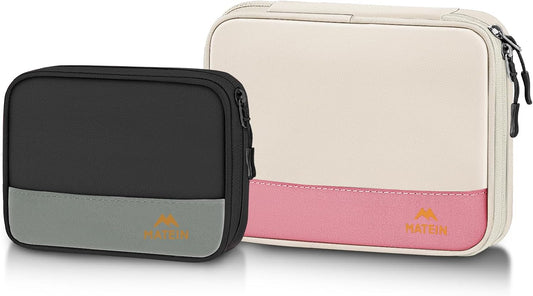 MATEIN Tech Organizer Travel Case 2 Pack for Couple, Water Resistant Charging Cord Organizer for Travel Accessories, Portable Electronics Bag for Purse, Cable, Phone & Wireless Mouse, Gifts for Work