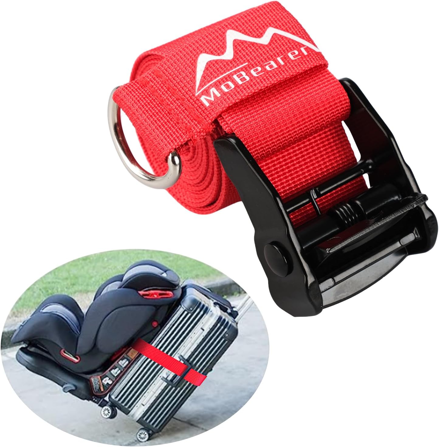 Car Seat Travel Belt to Suitcase,Car Seat Travel Strap to Convert Kid Car Seat and Carry-on Luggage into an Airport Car Seat Stroller,Safe Travel Solution for Transport