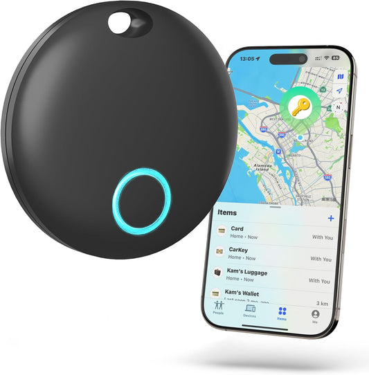 Air Tracker Tags [Apple MFi Certified] (iOS Only), Smart Bluetooth Tracker, Compatible with Apple Find My, Item Locator for Keys, Luggage, Wallet, Suitcase, Bags, IP67 Waterproof