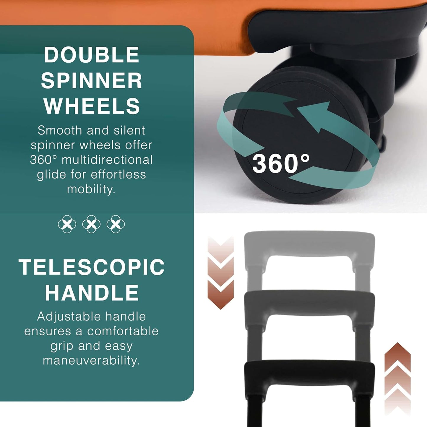 28 Inch Luggage with Spinner Wheels, Hard Shell Suitcase with TSA Locks for Luggage, Travel Large Suitcase, Expandable Hard Shell Suitcases, Orange