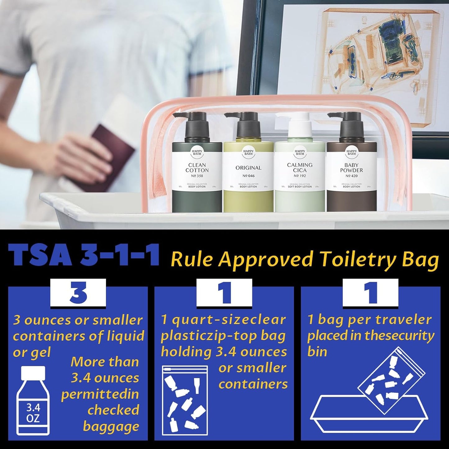 16 Pieces Clear Makeup Bags Bulk, TSA Approved Toiletry Bag for Travel, PVC Waterproof Travel Pouches Clear Pouch with Zipper for Men and Women Carry-on Travel Essentials Cosmetic Bags (Peach Pink-M)