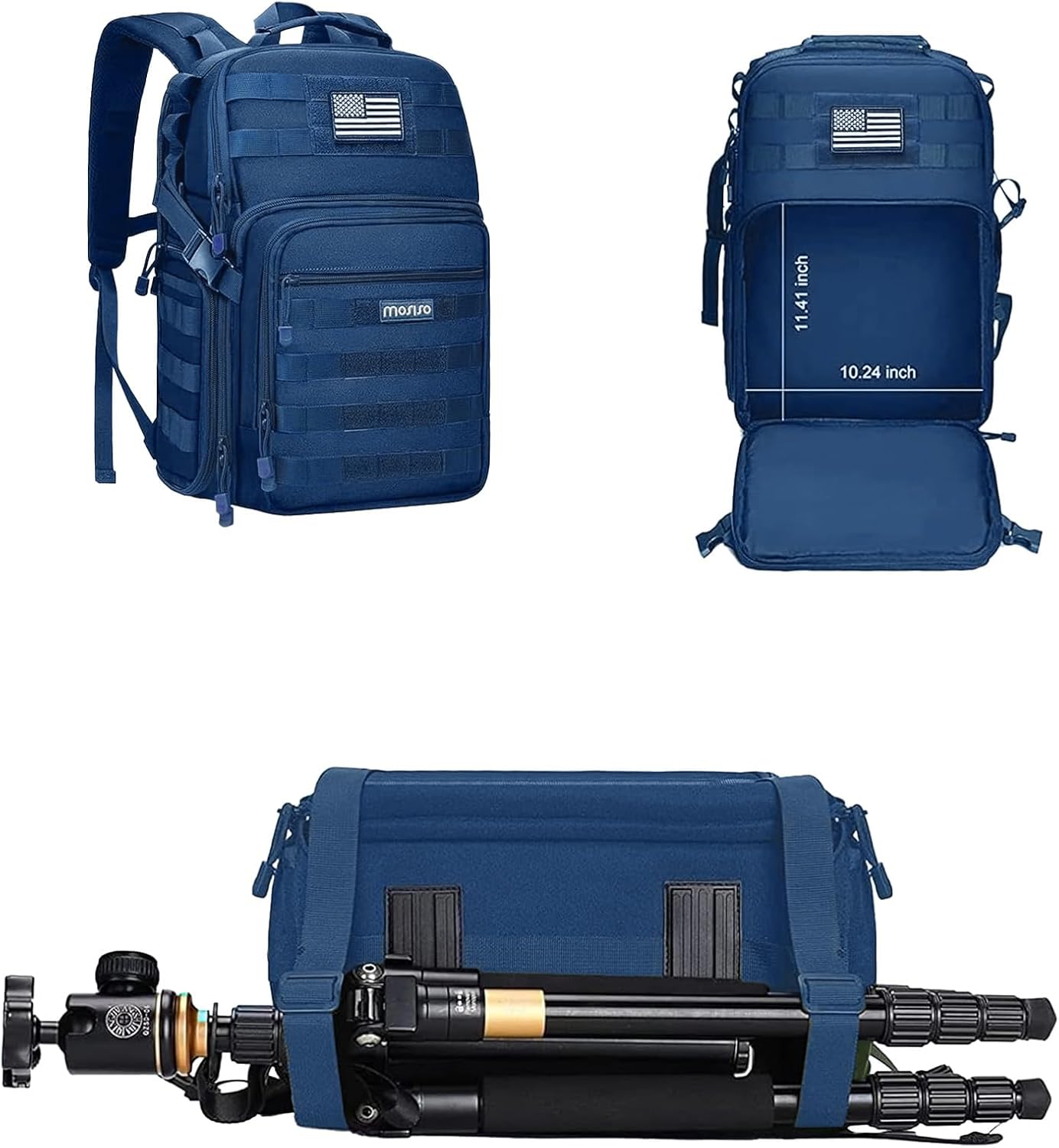 MOSISO Camera Backpack, DSLR/SLR/Mirrorless Tactical Camera Bag Case with Laptop Compartment Compatible with Canon/Nikon/Sony, Royal Blue