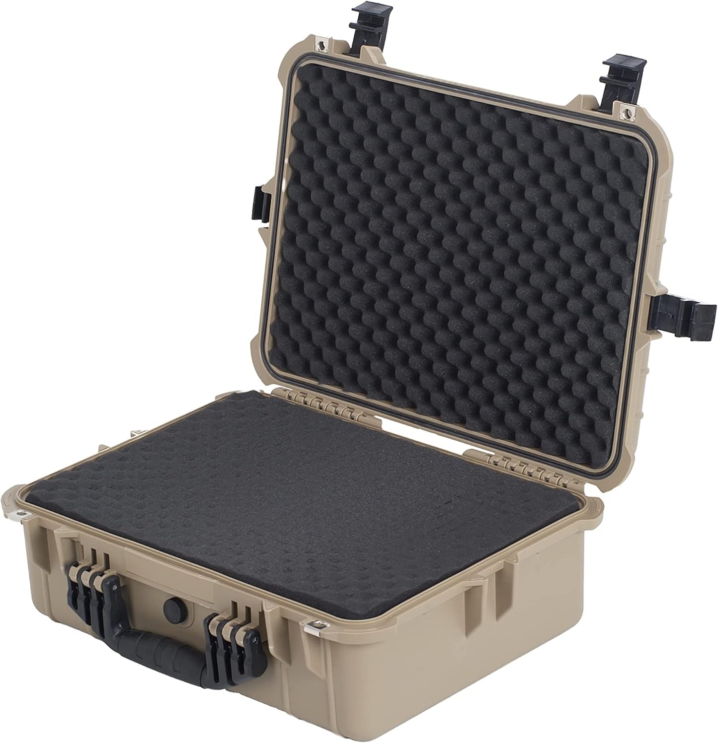 MEIJIA Portable Waterproof Protective Case,Hard Camera Case,Customized Fit Foam Inserted, Elegant Black,Fit for Camera, Equipments, Lens,Drones(Black)