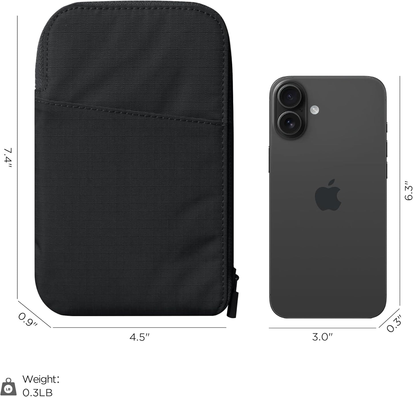 ALPAKA Zip Travel Wallet - Store Your Travel Accessories Efficiently - 3 Internal Pockets For Your Passport and More - 2 Card Slots - Made From Recycled and RFID-Protective Material