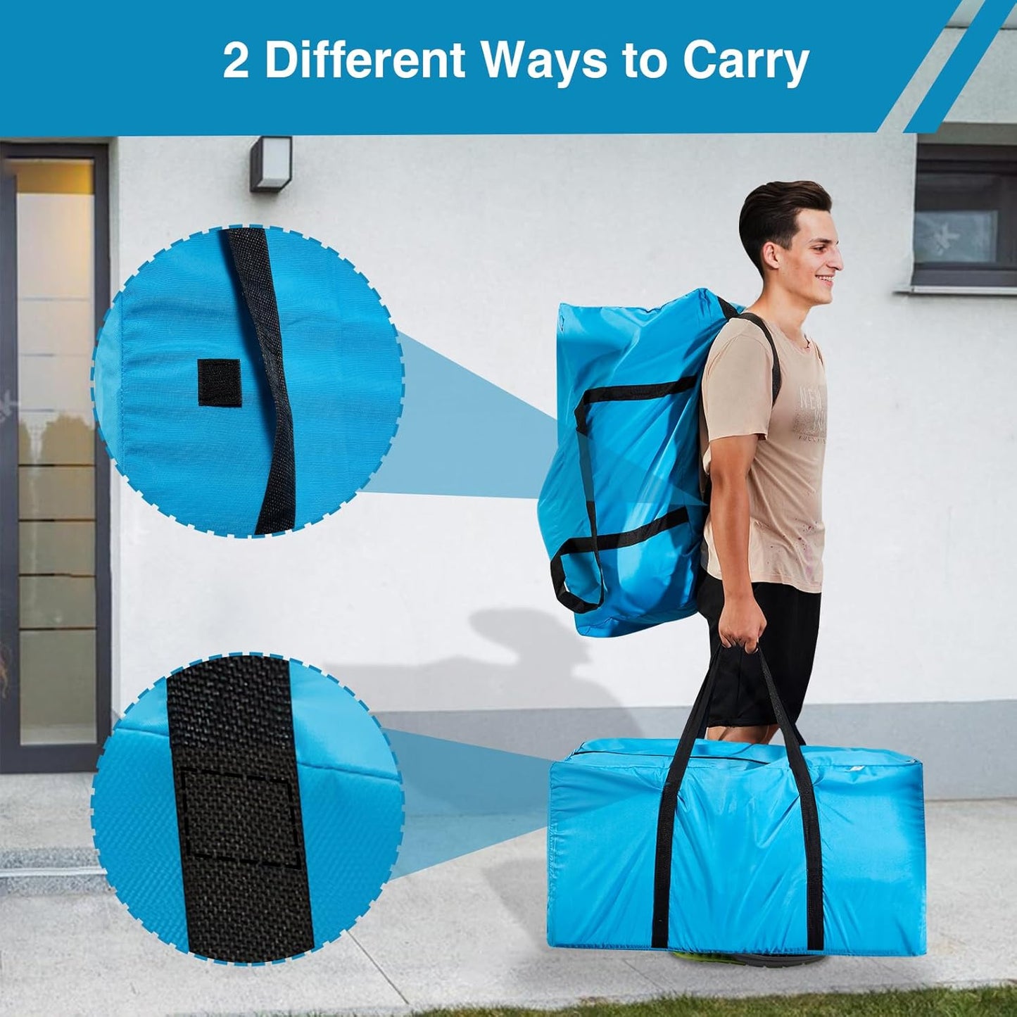 Extra Large Moving Bags Heavy Duty Space Saver Vacuum Storage Bag Vacuum Seal bags for Clothing Travel Packing bag Blue bags for Moving Vaccine Sealed Blue Storage Bag (4 Pack)